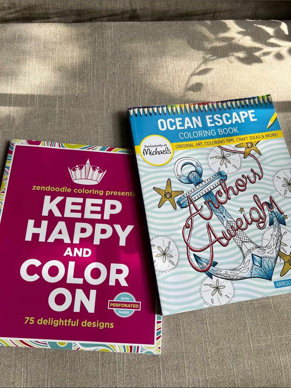 Keep Happy and Color On - Adult Coloring Book Set. New!